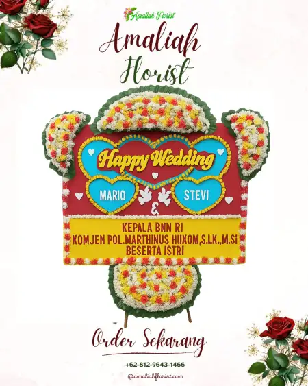 Papan Bunga Pernikahan Sei Agul